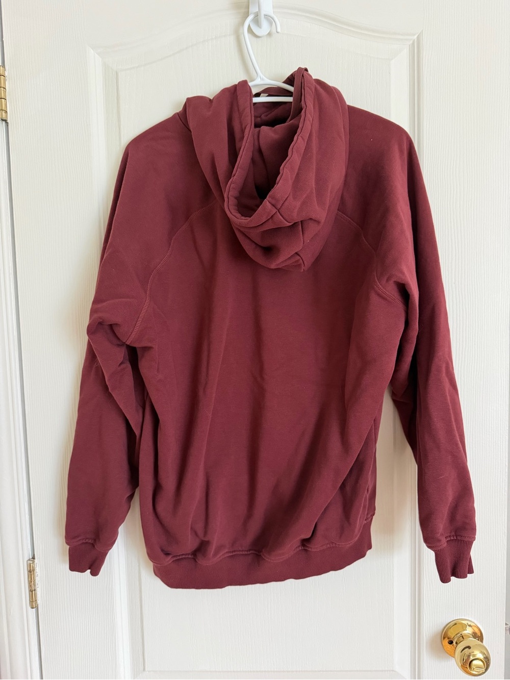 Gymshark Burgundy Hoodie with White Logo - Picture 2 of 4